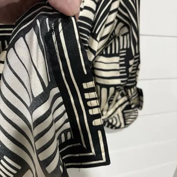 Ali Miles | Top Pullover Striped 3/4 Sleeves Black Tan Classic Work Wear Size 3x - Picture 9 of 12